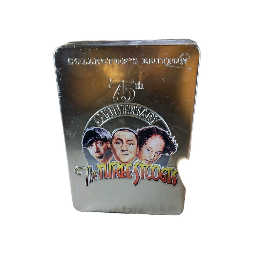 The Three Stooges 75th Anniversary Collector's Edition Three DVD Tin Booklet New